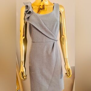 Ann Taylor LOFT Gray Shift Dress, Office, Business Casual, Size 6